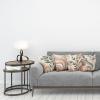 Ambesonne Botanical Throw Pillow Cushion Cover Set of 4, Modern and Warm Neutral Marble Print and Leafy Branches Abstract Waves, Decorative Accent Double-Sided Printing, 24″, Pale Cinnamon Green