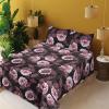 Ambesonne Butterflies Sheet Set, Watercolor Design Branches Spring Life on Neutral Colored Backdrop, Fitted and Flat Sheet with Pillowcases Bedding Accent 4 Piece Set, Queen, Pale Grey Sepia Blush(Dark Purple Blush and Plum)
