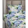 Ambesonne Butterflies Sheet Set, Watercolor Design Branches Spring Life on Neutral Colored Backdrop, Fitted and Flat Sheet with Pillowcases Bedding Accent 4 Piece Set, Queen, Pale Grey Sepia Blush(Green Blue and Purple)