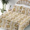 Ambesonne Butterflies Sheet Set, Watercolor Design Branches Spring Life on Neutral Colored Backdrop, Fitted and Flat Sheet with Pillowcases Bedding Accent 4 Piece Set, Queen, Pale Grey Sepia Blush(Pale Tan Dark Yellow)