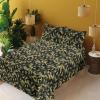 Ambesonne Butterflies Sheet Set, Watercolor Design Branches Spring Life on Neutral Colored Backdrop, Fitted and Flat Sheet with Pillowcases Bedding Accent 4 Piece Set, Queen, Pale Grey Sepia Blush(Pistachio Green Mustard)