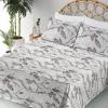 Ambesonne Butterflies Sheet Set, Watercolor Design Branches Spring Life on Neutral Colored Backdrop, Fitted and Flat Sheet with Pillowcases Bedding Accent 4 Piece Set, Queen, Pale Grey Sepia Blush(Pale Grey Sepia Blush)