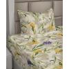 Ambesonne Butterflies Sheet Set, Watercolor Design Branches Spring Life on Neutral Colored Backdrop, Fitted and Flat Sheet with Pillowcases Bedding Accent 4 Piece Set, Queen, Pale Grey Sepia Blush(Cream Mustard Blue Violet)
