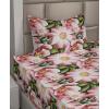Ambesonne Butterflies Sheet Set, Watercolor Design Branches Spring Life on Neutral Colored Backdrop, Fitted and Flat Sheet with Pillowcases Bedding Accent 4 Piece Set, Queen, Pale Grey Sepia Blush(Pistachio Green Blush)
