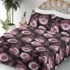 Ambesonne Butterflies Sheet Set, Watercolor Design Branches Spring Life on Neutral Colored Backdrop, Fitted and Flat Sheet with Pillowcases Bedding Accent 4 Piece Set, Queen, Pale Grey Sepia Blush(Dark Purple Blush and Plum)