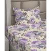 Ambesonne Butterflies Sheet Set, Watercolor Design Branches Spring Life on Neutral Colored Backdrop, Fitted and Flat Sheet with Pillowcases Bedding Accent 4 Piece Set, Queen, Pale Grey Sepia Blush(Lavender Champagne)
