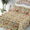 Ambesonne Butterflies Sheet Set, Watercolor Design Branches Spring Life on Neutral Colored Backdrop, Fitted and Flat Sheet with Pillowcases Bedding Accent 4 Piece Set, Queen, Pale Grey Sepia Blush(Burnt Sienna Cadet Blue)