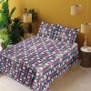 Ambesonne Butterflies Sheet Set, Watercolor Design Branches Spring Life on Neutral Colored Backdrop, Fitted and Flat Sheet with Pillowcases Bedding Accent 4 Piece Set, Queen, Pale Grey Sepia Blush(Champagne Plum Indigo)