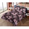 Ambesonne Butterflies Sheet Set, Watercolor Design Branches Spring Life on Neutral Colored Backdrop, Fitted and Flat Sheet with Pillowcases Bedding Accent 4 Piece Set, Queen, Pale Grey Sepia Blush(Dark Purple Blush and Plum)