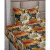 Ambesonne Butterflies Sheet Set, Watercolor Design Branches Spring Life on Neutral Colored Backdrop, Fitted and Flat Sheet with Pillowcases Bedding Accent 4 Piece Set, Queen, Pale Grey Sepia Blush(Slate Blue Orange and Ivory)