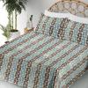Ambesonne Butterflies Sheet Set, Watercolor Design Branches Spring Life on Neutral Colored Backdrop, Fitted and Flat Sheet with Pillowcases Bedding Accent 4 Piece Set, Queen, Pale Grey Sepia Blush(Cadet Blue Champagne)