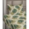 Ambesonne Butterflies Sheet Set, Watercolor Design Branches Spring Life on Neutral Colored Backdrop, Fitted and Flat Sheet with Pillowcases Bedding Accent 4 Piece Set, Queen, Pale Grey Sepia Blush(Fawn Hunter Green)