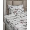 Ambesonne Butterflies Sheet Set, Watercolor Design Branches Spring Life on Neutral Colored Backdrop, Fitted and Flat Sheet with Pillowcases Bedding Accent 4 Piece Set, Queen, Pale Grey Sepia Blush(Pale Grey Sepia Blush)