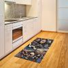 Ambesonne Classic Area Rug, Hedonistic Pampered Room in Muted Tones Neutral Colors Rich Ornament, Flat Woven Accent Rug for Living Room Bedroom Dining Room, 4′ X 5′ 7″, Coconut and Off White(Blue Eggshell and Dark Salmon)