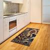 Ambesonne Classic Area Rug, Hedonistic Pampered Room in Muted Tones Neutral Colors Rich Ornament, Flat Woven Accent Rug for Living Room Bedroom Dining Room, 4′ X 5′ 7″, Coconut and Off White(Dark Slate Blue Cinnamon)