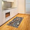 Ambesonne Classic Area Rug, Hedonistic Pampered Room in Muted Tones Neutral Colors Rich Ornament, Flat Woven Accent Rug for Living Room Bedroom Dining Room, 4′ X 5′ 7″, Coconut and Off White(Blue Violet Pale Brown)