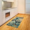 Ambesonne Classic Area Rug, Hedonistic Pampered Room in Muted Tones Neutral Colors Rich Ornament, Flat Woven Accent Rug for Living Room Bedroom Dining Room, 4′ X 5′ 7″, Coconut and Off White(Seafoam Blue Eggshell)