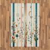 Ambesonne Classic Area Rug, Hedonistic Pampered Room in Muted Tones Neutral Colors Rich Ornament, Flat Woven Accent Rug for Living Room Bedroom Dining Room, 4′ X 5′ 7″, Coconut and Off White(Petrol Blue Salmon White)