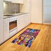 Ambesonne Classic Area Rug, Hedonistic Pampered Room in Muted Tones Neutral Colors Rich Ornament, Flat Woven Accent Rug for Living Room Bedroom Dining Room, 4′ X 5′ 7″, Coconut and Off White(Fuchsia Multicolor)