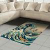 Ambesonne Classic Area Rug, Hedonistic Pampered Room in Muted Tones Neutral Colors Rich Ornament, Flat Woven Accent Rug for Living Room Bedroom Dining Room, 4′ X 5′ 7″, Coconut and Off White(Seafoam Blue Eggshell)