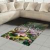 Ambesonne Classic Area Rug, Hedonistic Pampered Room in Muted Tones Neutral Colors Rich Ornament, Flat Woven Accent Rug for Living Room Bedroom Dining Room, 4′ X 5′ 7″, Coconut and Off White(Soft Pink and Lime Green)