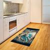 Ambesonne Classic Area Rug, Hedonistic Pampered Room in Muted Tones Neutral Colors Rich Ornament, Flat Woven Accent Rug for Living Room Bedroom Dining Room, 4′ X 5′ 7″, Coconut and Off White(Dark Turquoise and Ecru)
