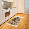 Ambesonne Classic Area Rug, Hedonistic Pampered Room in Muted Tones Neutral Colors Rich Ornament, Flat Woven Accent Rug for Living Room Bedroom Dining Room, 4′ X 5′ 7″, Coconut and Off White(Camel Burnt Orange)