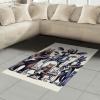 Ambesonne Classic Area Rug, Hedonistic Pampered Room in Muted Tones Neutral Colors Rich Ornament, Flat Woven Accent Rug for Living Room Bedroom Dining Room, 4′ X 5′ 7″, Coconut and Off White(Lavender Blue Brown White)