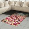 Ambesonne Classic Area Rug, Hedonistic Pampered Room in Muted Tones Neutral Colors Rich Ornament, Flat Woven Accent Rug for Living Room Bedroom Dining Room, 4′ X 5′ 7″, Coconut and Off White(Pink Beige and Pale Sky Blue)