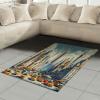 Ambesonne Classic Area Rug, Hedonistic Pampered Room in Muted Tones Neutral Colors Rich Ornament, Flat Woven Accent Rug for Living Room Bedroom Dining Room, 4′ X 5′ 7″, Coconut and Off White(Orange Ecru Cadet Blue)
