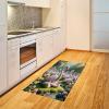 Ambesonne Classic Area Rug, Hedonistic Pampered Room in Muted Tones Neutral Colors Rich Ornament, Flat Woven Accent Rug for Living Room Bedroom Dining Room, 4′ X 5′ 7″, Coconut and Off White(Soft Pink and Lime Green)