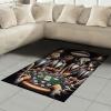 Ambesonne Classic Area Rug, Hedonistic Pampered Room in Muted Tones Neutral Colors Rich Ornament, Flat Woven Accent Rug for Living Room Bedroom Dining Room, 4′ X 5′ 7″, Coconut and Off White(Brown Dark Green Grey)