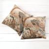Ambesonne Classic Decorative Throw Pillow Case Pack of 2, Extravagant Hall with Oceanic and Neutral Color Details Room View Print, Couch Bedroom Living Room Cushion Cover, 18″, Coconut and Sea Blue(Slate Blue and Pale Rust)