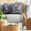 Ambesonne Classic Decorative Throw Pillow Case Pack of 2, Extravagant Hall with Oceanic and Neutral Color Details Room View Print, Couch Bedroom Living Room Cushion Cover, 18″, Coconut and Sea Blue(Blue Purple and Pale Mustard)