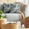 Ambesonne Classic Decorative Throw Pillow Case Pack of 2, Extravagant Hall with Oceanic and Neutral Color Details Room View Print, Couch Bedroom Living Room Cushion Cover, 18″, Coconut and Sea Blue(Blue Grey Pale Sepia)