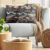 Ambesonne Classic Decorative Throw Pillow Case Pack of 2, Extravagant Hall with Oceanic and Neutral Color Details Room View Print, Couch Bedroom Living Room Cushion Cover, 18″, Coconut and Sea Blue(Blue Eggshell and Dark Salmon)