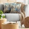 Ambesonne Classic Decorative Throw Pillow Case Pack of 2, Extravagant Hall with Oceanic and Neutral Color Details Room View Print, Couch Bedroom Living Room Cushion Cover, 18″, Coconut and Sea Blue(Orange Ecru Cadet Blue)