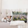 Ambesonne Classic Decorative Throw Pillow Case Pack of 2, Extravagant Hall with Oceanic and Neutral Color Details Room View Print, Couch Bedroom Living Room Cushion Cover, 18″, Coconut and Sea Blue(Soft Pink and Lime Green)