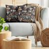 Ambesonne Classic Decorative Throw Pillow Case Pack of 2, Extravagant Hall with Oceanic and Neutral Color Details Room View Print, Couch Bedroom Living Room Cushion Cover, 18″, Coconut and Sea Blue(Brown Dark Green Grey)