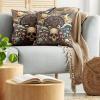 Ambesonne Classic Decorative Throw Pillow Case Pack of 2, Extravagant Hall with Oceanic and Neutral Color Details Room View Print, Couch Bedroom Living Room Cushion Cover, 18″, Coconut and Sea Blue(Pale Yellow and Multicolor)