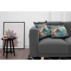 Ambesonne Classic Decorative Throw Pillow Case Pack of 2, Extravagant Hall with Oceanic and Neutral Color Details Room View Print, Couch Bedroom Living Room Cushion Cover, 18″, Coconut and Sea Blue(Dark Turquoise and Ecru)