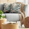 Ambesonne Classic Decorative Throw Pillow Case Pack of 2, Extravagant Hall with Oceanic and Neutral Color Details Room View Print, Couch Bedroom Living Room Cushion Cover, 18″, Coconut and Sea Blue(Blush Dark Slate Blue)