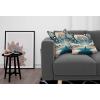 Ambesonne Classic Decorative Throw Pillow Case Pack of 2, Extravagant Hall with Oceanic and Neutral Color Details Room View Print, Couch Bedroom Living Room Cushion Cover, 18″, Coconut and Sea Blue(Dark Turquoise and Peach)
