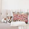 Ambesonne Classic Decorative Throw Pillow Case Pack of 2, Extravagant Hall with Oceanic and Neutral Color Details Room View Print, Couch Bedroom Living Room Cushion Cover, 18″, Coconut and Sea Blue(Pink Beige and Pale Sky Blue)