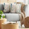 Ambesonne Classic Decorative Throw Pillow Case Pack of 2, Extravagant Hall with Oceanic and Neutral Color Details Room View Print, Couch Bedroom Living Room Cushion Cover, 18″, Coconut and Sea Blue(Petrol Blue Salmon White)