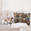 Ambesonne Classic Decorative Throw Pillow Case Pack of 2, Extravagant Hall with Oceanic and Neutral Color Details Room View Print, Couch Bedroom Living Room Cushion Cover, 18″, Coconut and Sea Blue(Pale Yellow and Multicolor)