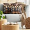 Ambesonne Classic Decorative Throw Pillow Case Pack of 2, Extravagant Hall with Oceanic and Neutral Color Details Room View Print, Couch Bedroom Living Room Cushion Cover, 18″, Coconut and Sea Blue(Redwood Petrol Blue)