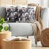 Ambesonne Classic Decorative Throw Pillow Case Pack of 2, Extravagant Hall with Oceanic and Neutral Color Details Room View Print, Couch Bedroom Living Room Cushion Cover, 18″, Coconut and Sea Blue(Lavender Blue Brown White)