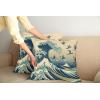 Ambesonne Classic Decorative Throw Pillow Case Pack of 2, Extravagant Hall with Oceanic and Neutral Color Details Room View Print, Couch Bedroom Living Room Cushion Cover, 18″, Coconut and Sea Blue(Navy Blue Ivory Seafoam)