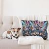 Ambesonne Classic Decorative Throw Pillow Case Pack of 2, Extravagant Hall with Oceanic and Neutral Color Details Room View Print, Couch Bedroom Living Room Cushion Cover, 18″, Coconut and Sea Blue(Blue Purple and Pale Mustard)